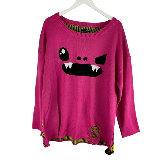 Sweater By Clothes Mentor In Pink, Size: Xxl