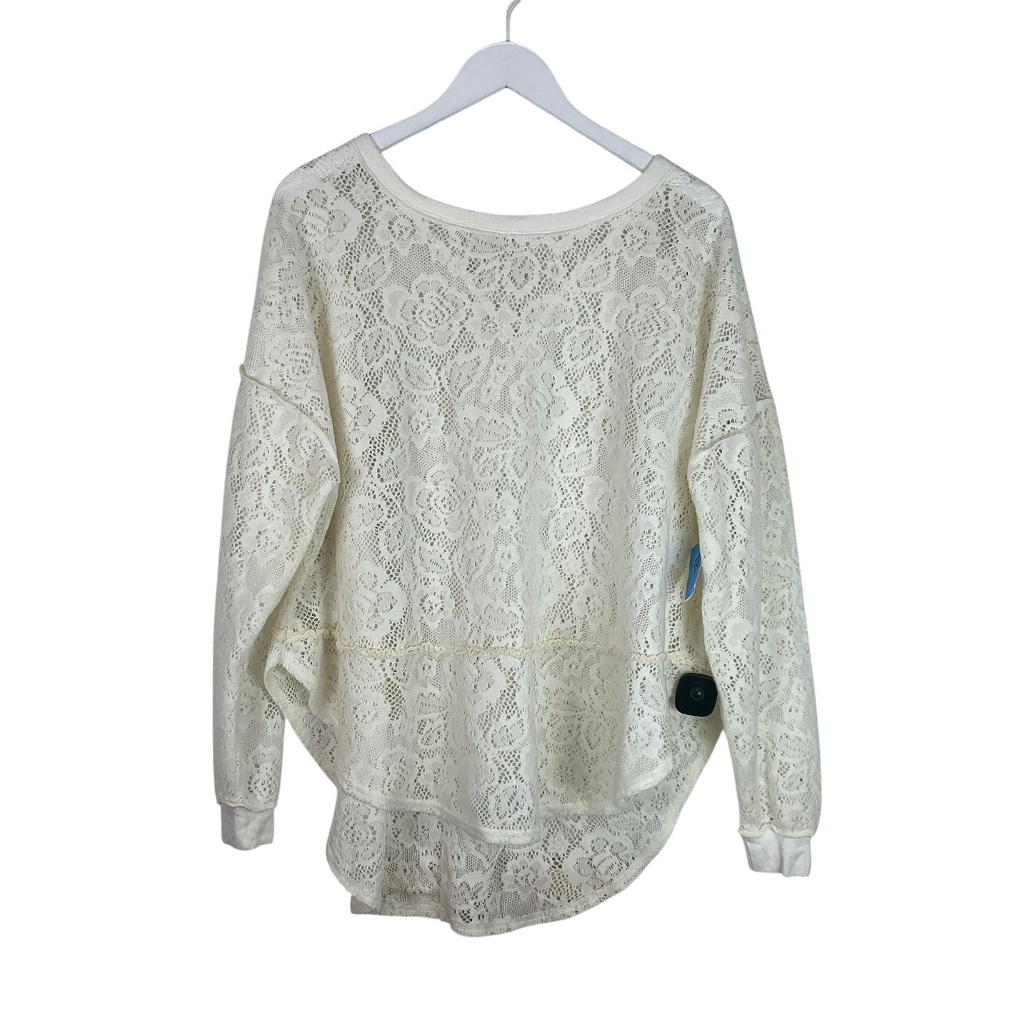 Top Long Sleeve By Free People In Cream, Size: M