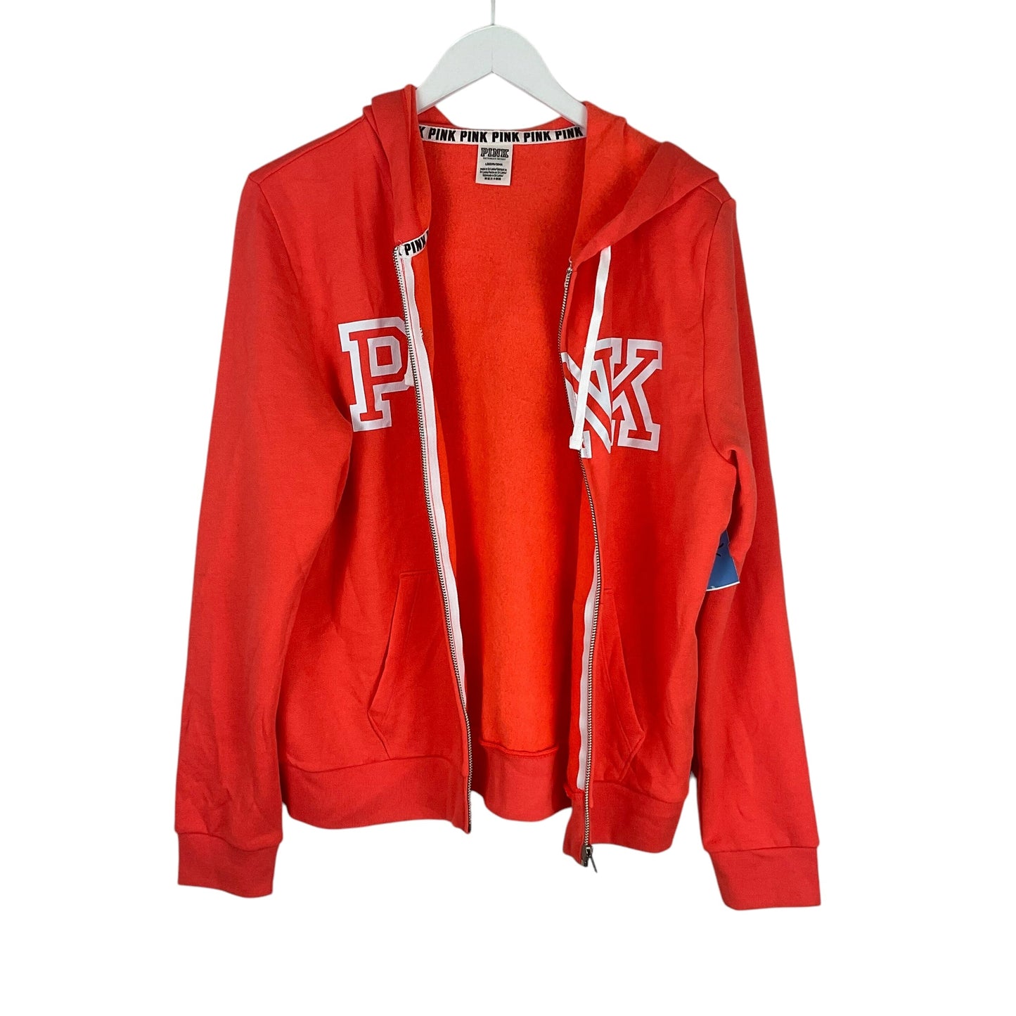 Jacket Windbreaker By Pink In Orange, Size: L