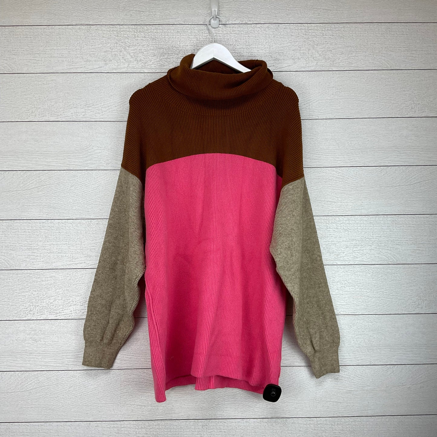 Sweater By Free People In Pink & Tan, Size: L