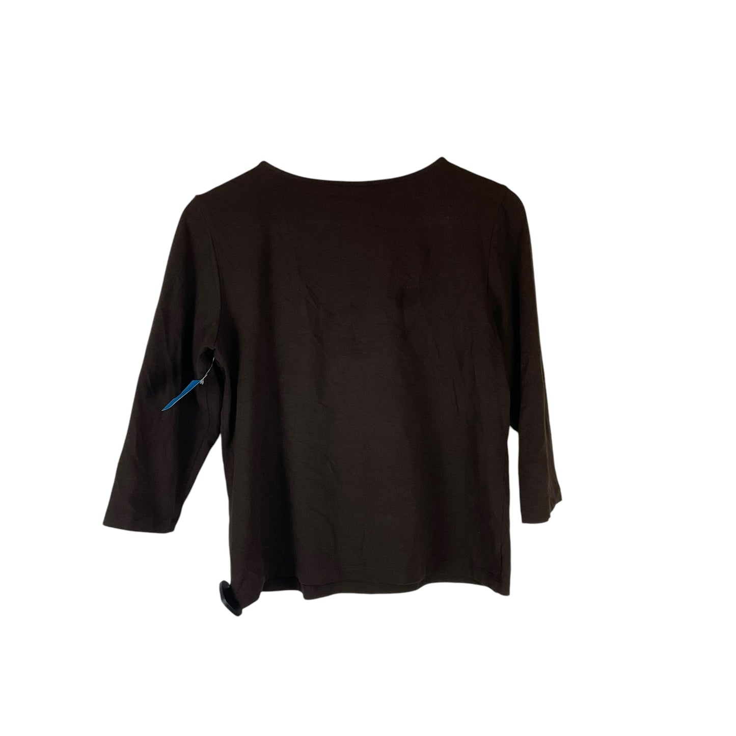 Top Long Sleeve By Ruby Rd In Brown, Size: Mp