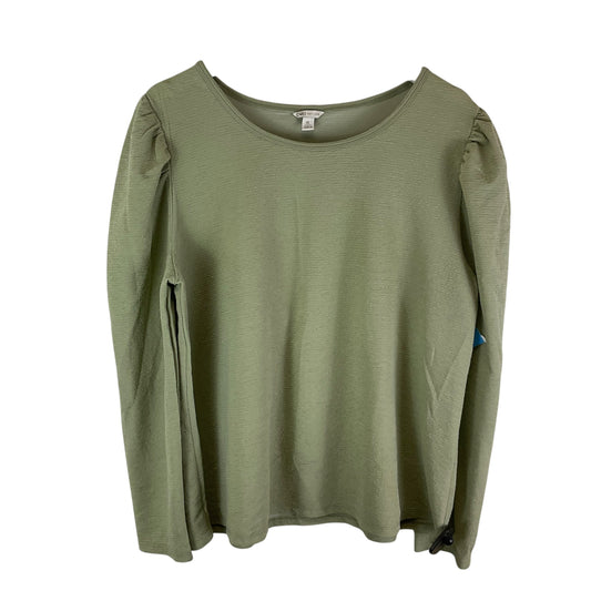 Top Long Sleeve By Cato In Green, Size: Xl