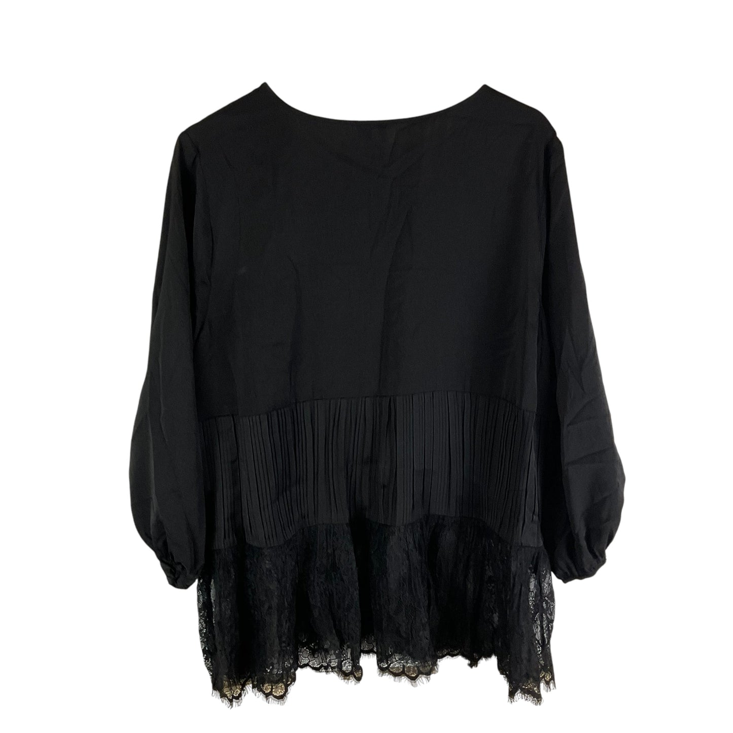 Top Long Sleeve By Cato In Black, Size: Xl