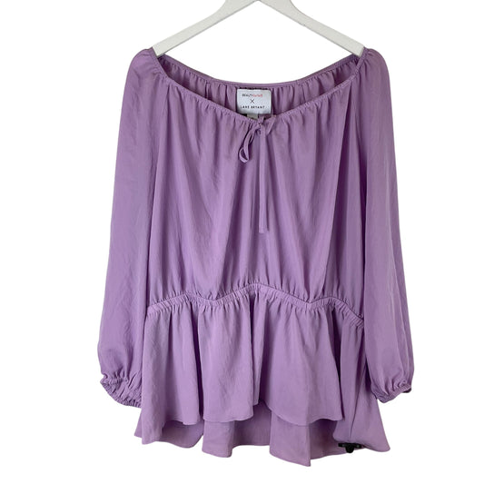 Top Long Sleeve By Lane Bryant In Purple, Size: 24