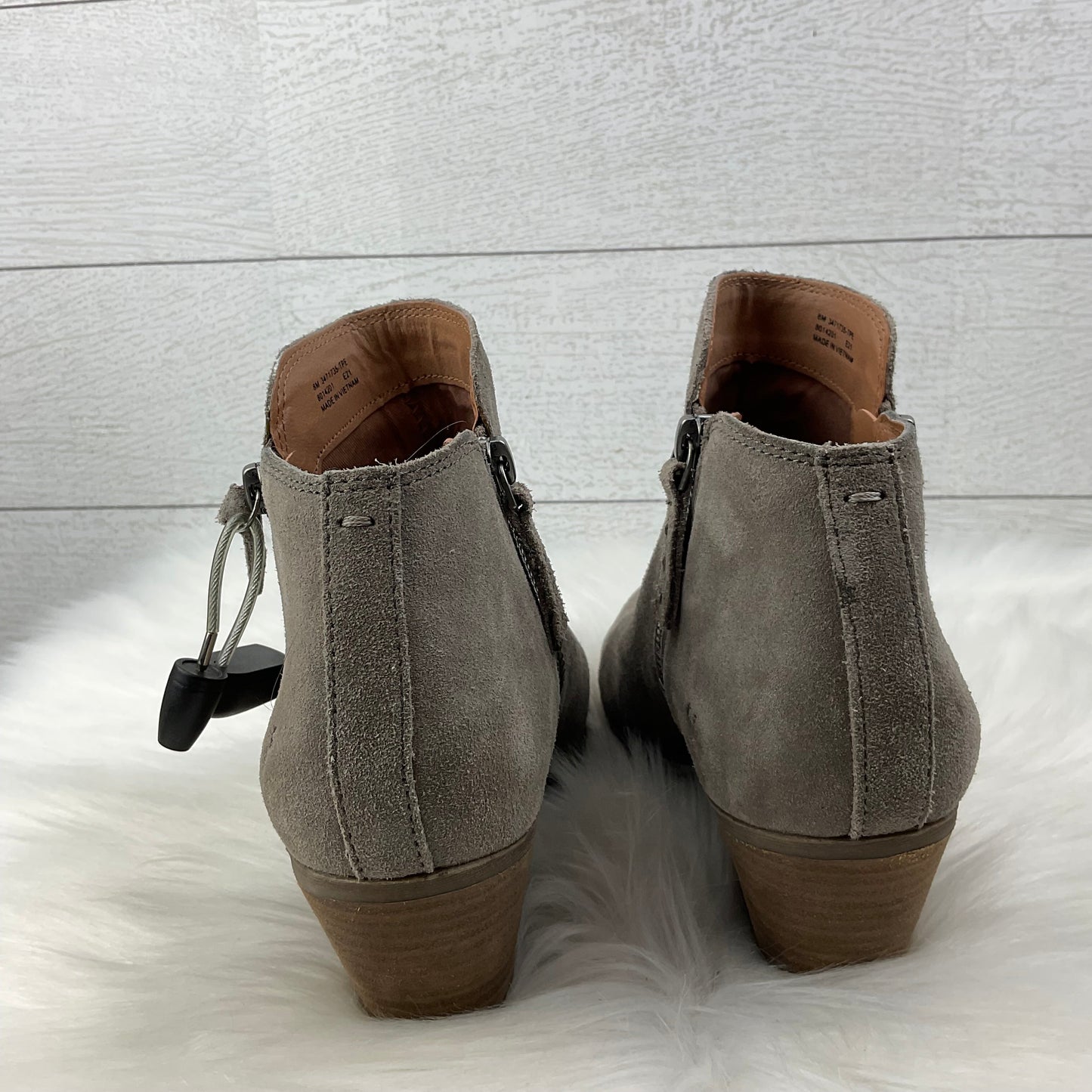 Boots Ankle Heels By Frye In Grey, Size: 8