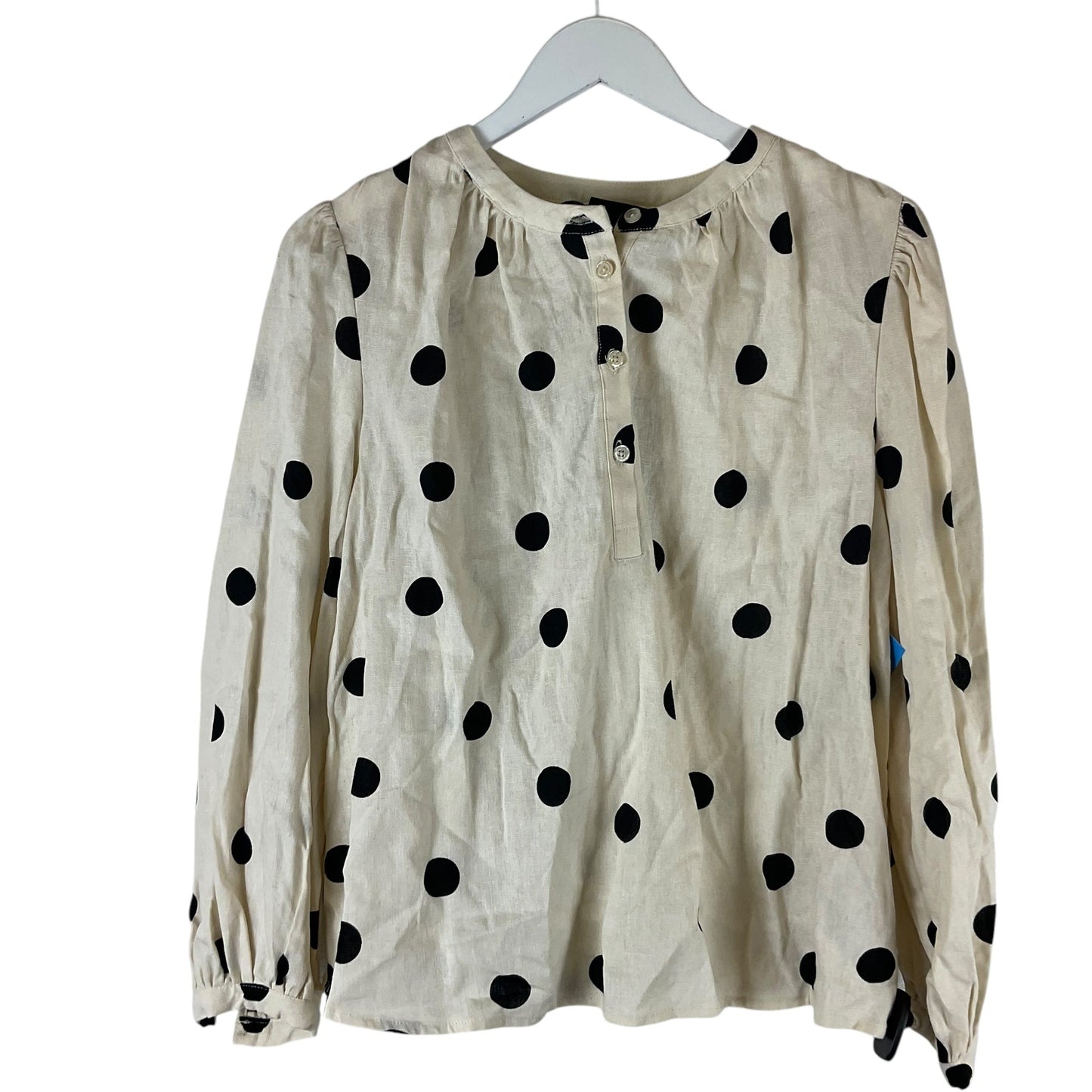 Top Long Sleeve By Who What Wear In Cream, Size: M