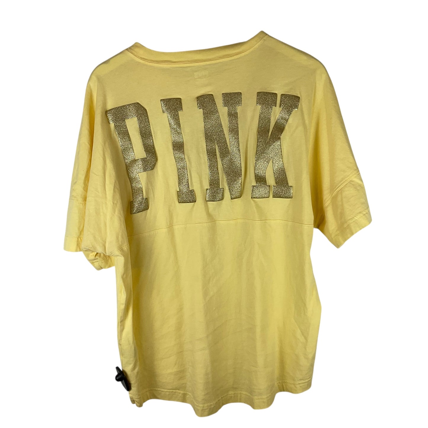 Top Short Sleeve By Pink In Yellow, Size: M