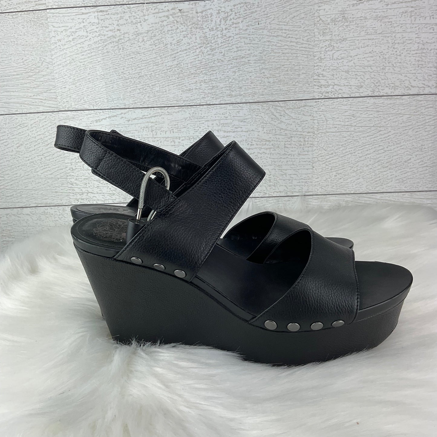 Shoes Heels Wedge By Vince Camuto In Black, Size: 8