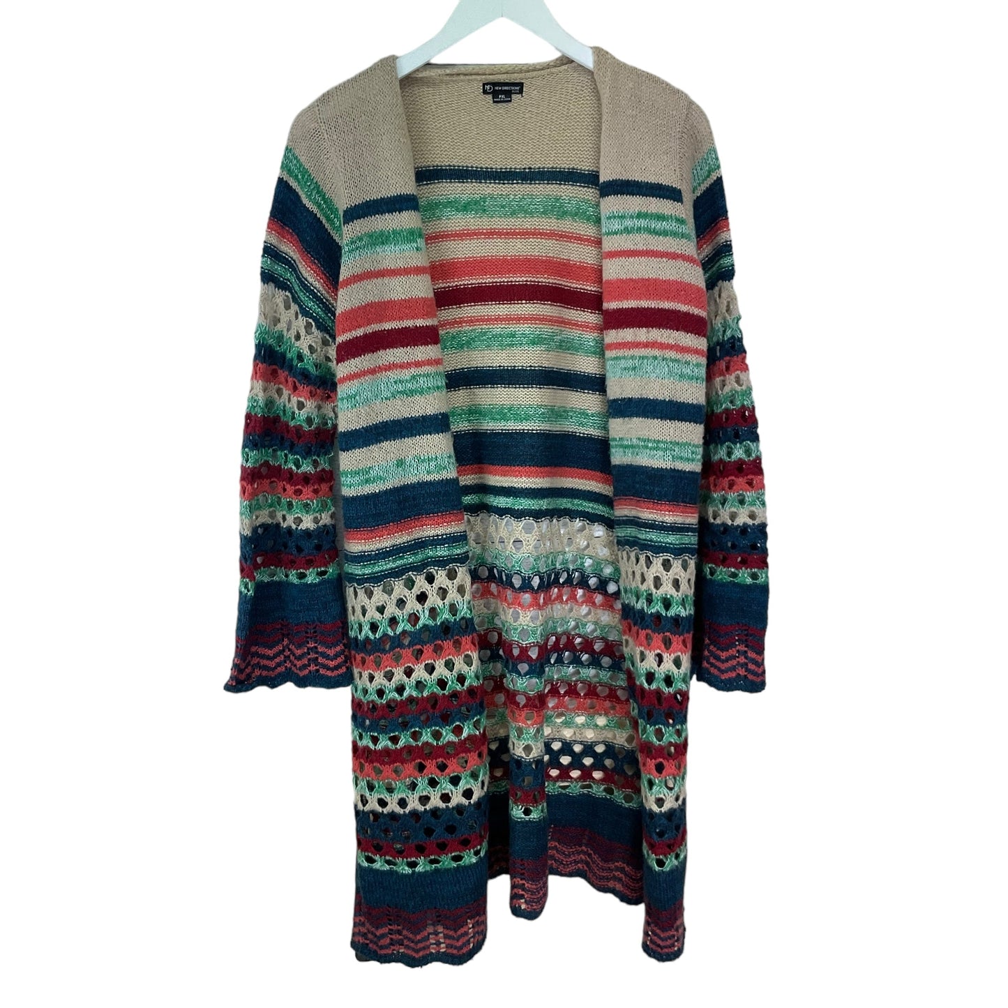 Sweater Cardigan By New Directions In Blue, Size: Xl