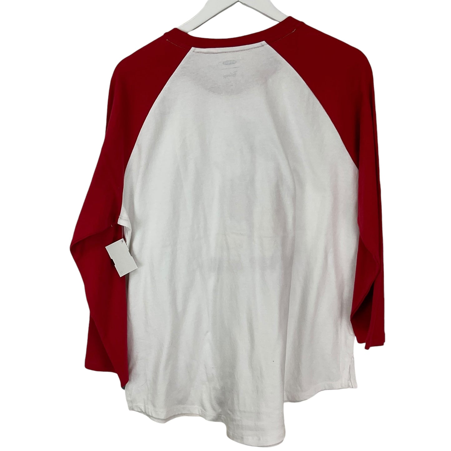 Top Long Sleeve By Old Navy In Red & White, Size: Xl