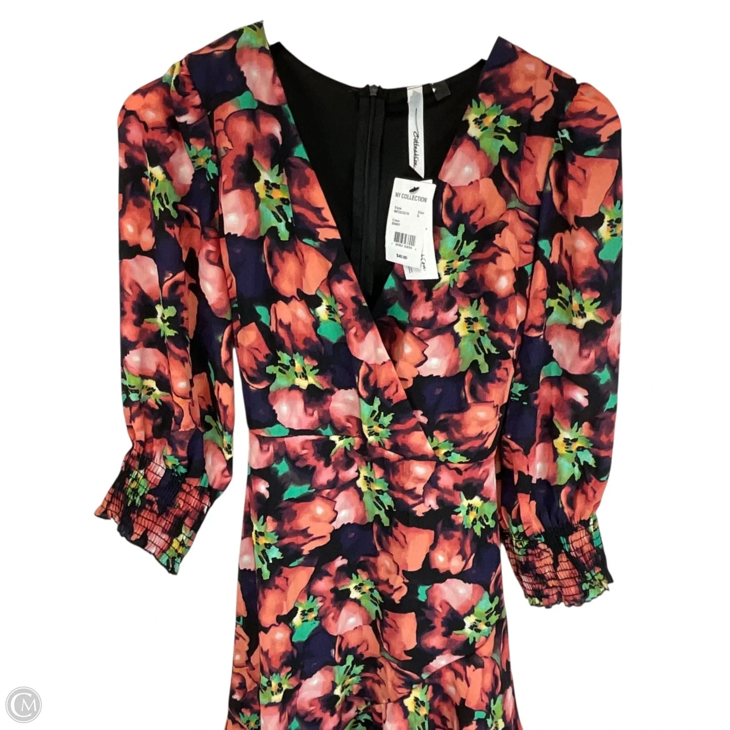 Dress Casual Midi By Ny Collection In Floral Print, Size: S