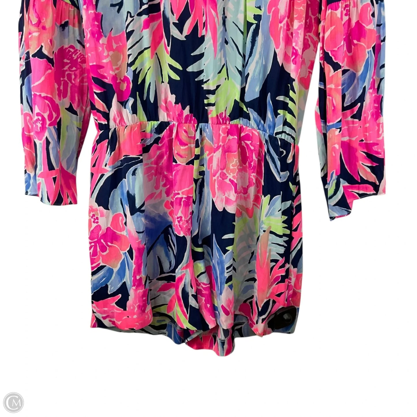 Romper Designer By Lilly Pulitzer In Blue & Pink, Size: S