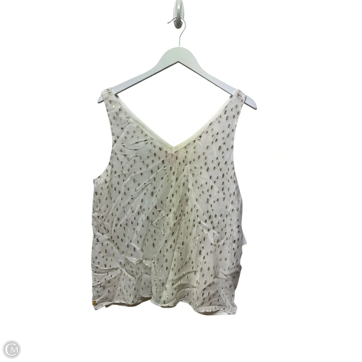 Top Sleeveless Designer By Lilly Pulitzer In Cream, Size: L