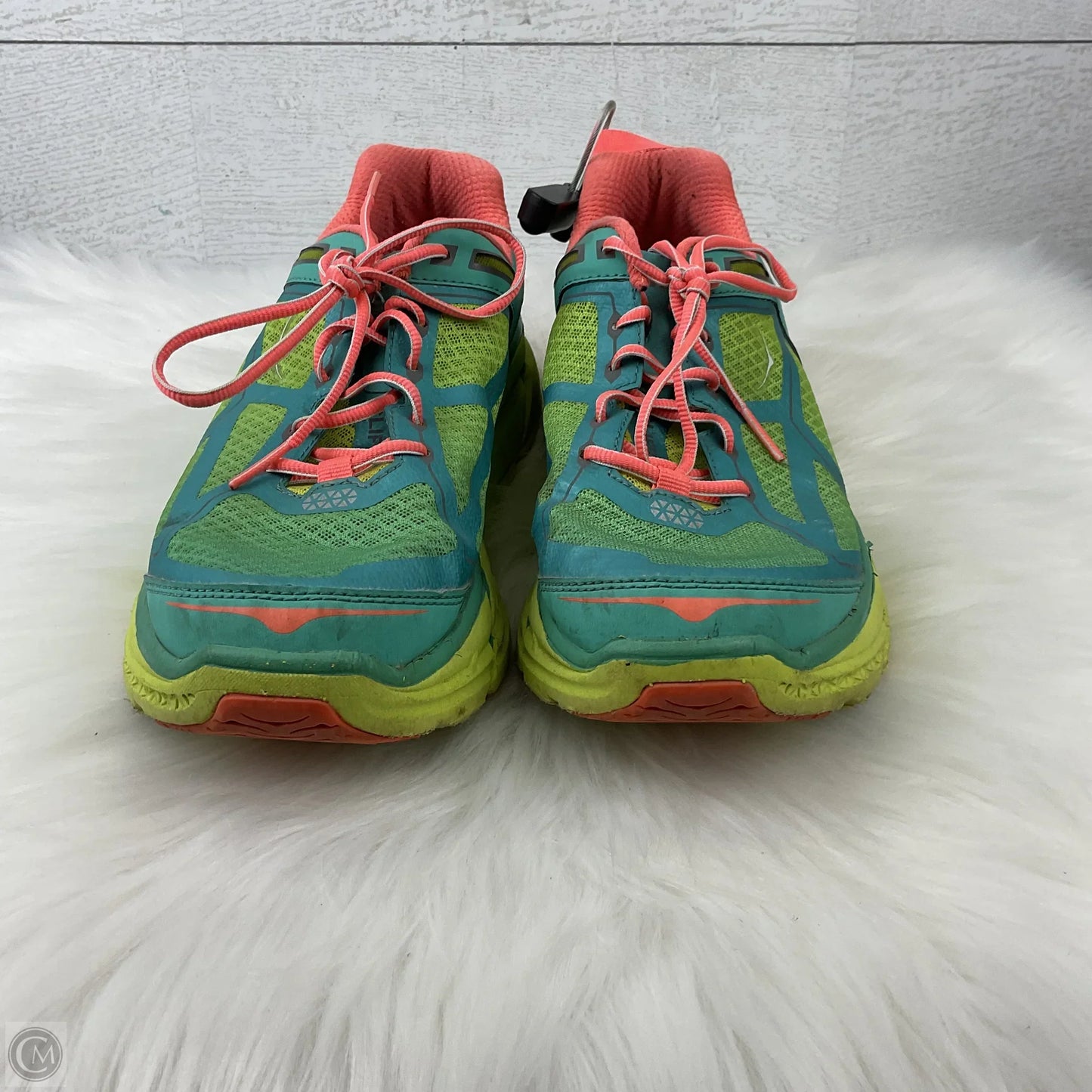 Shoes Athletic By Hoka In Green & Pink, Size: 8