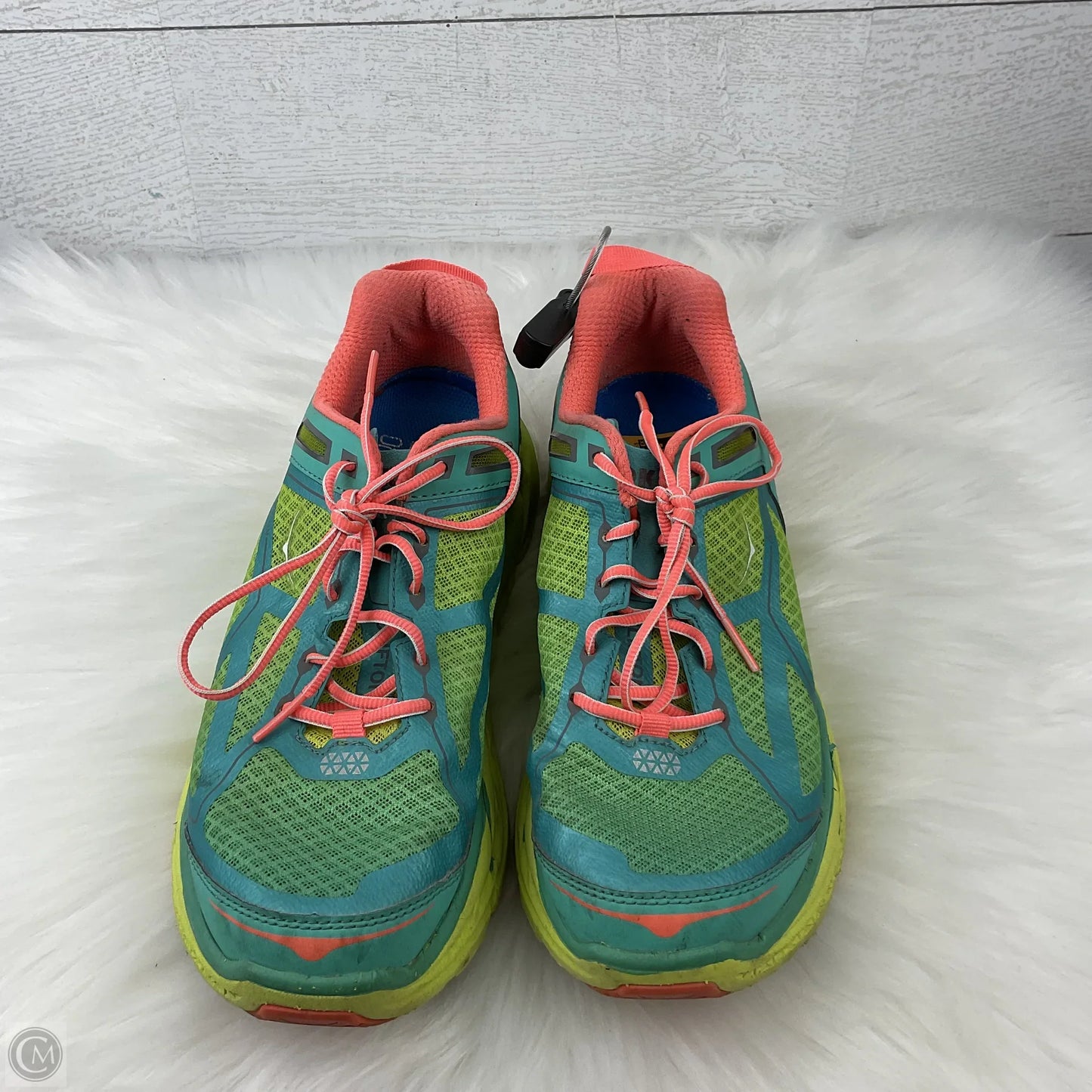 Shoes Athletic By Hoka In Green & Pink, Size: 8