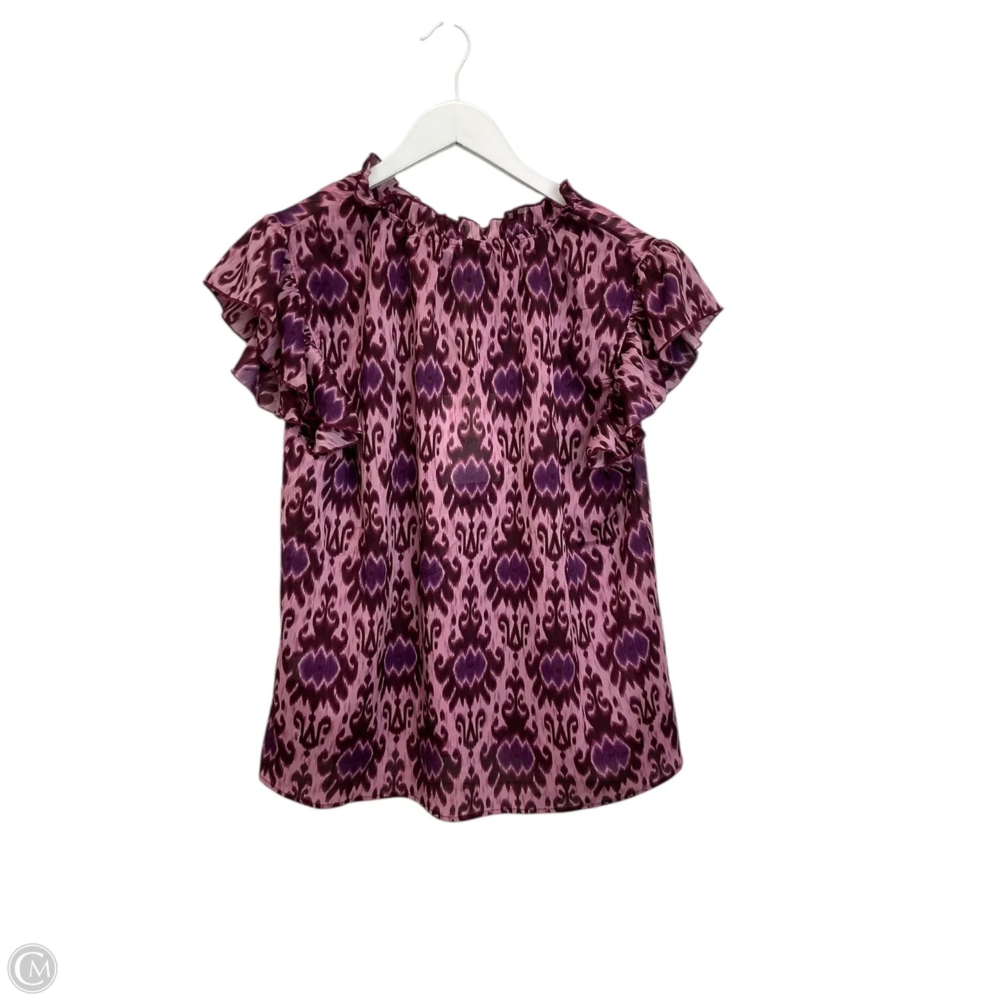 Top Short Sleeve By Voy In Purple, Size: L