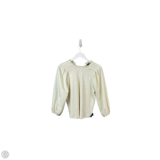 Top Long Sleeve By Current Air In Cream, Size: Xs