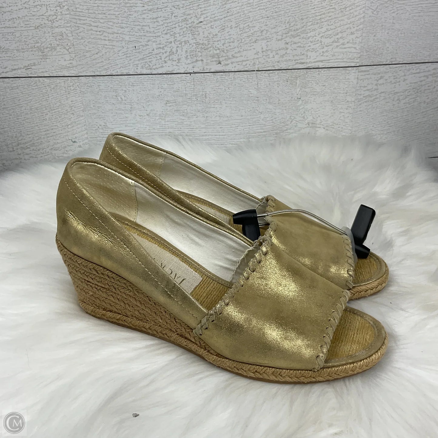 Shoes Heels Wedge By Jack Rogers In Gold, Size: 7.5