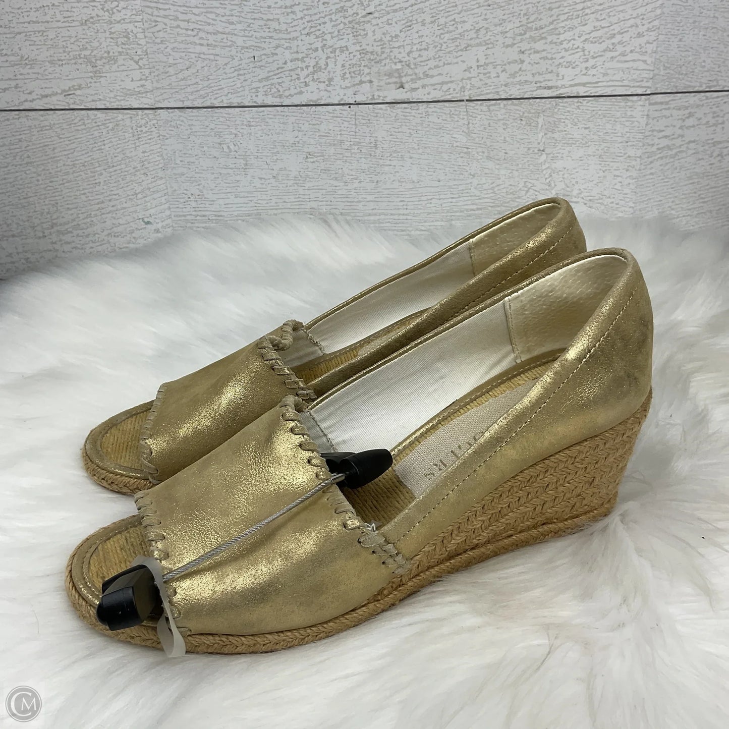 Shoes Heels Wedge By Jack Rogers In Gold, Size: 7.5