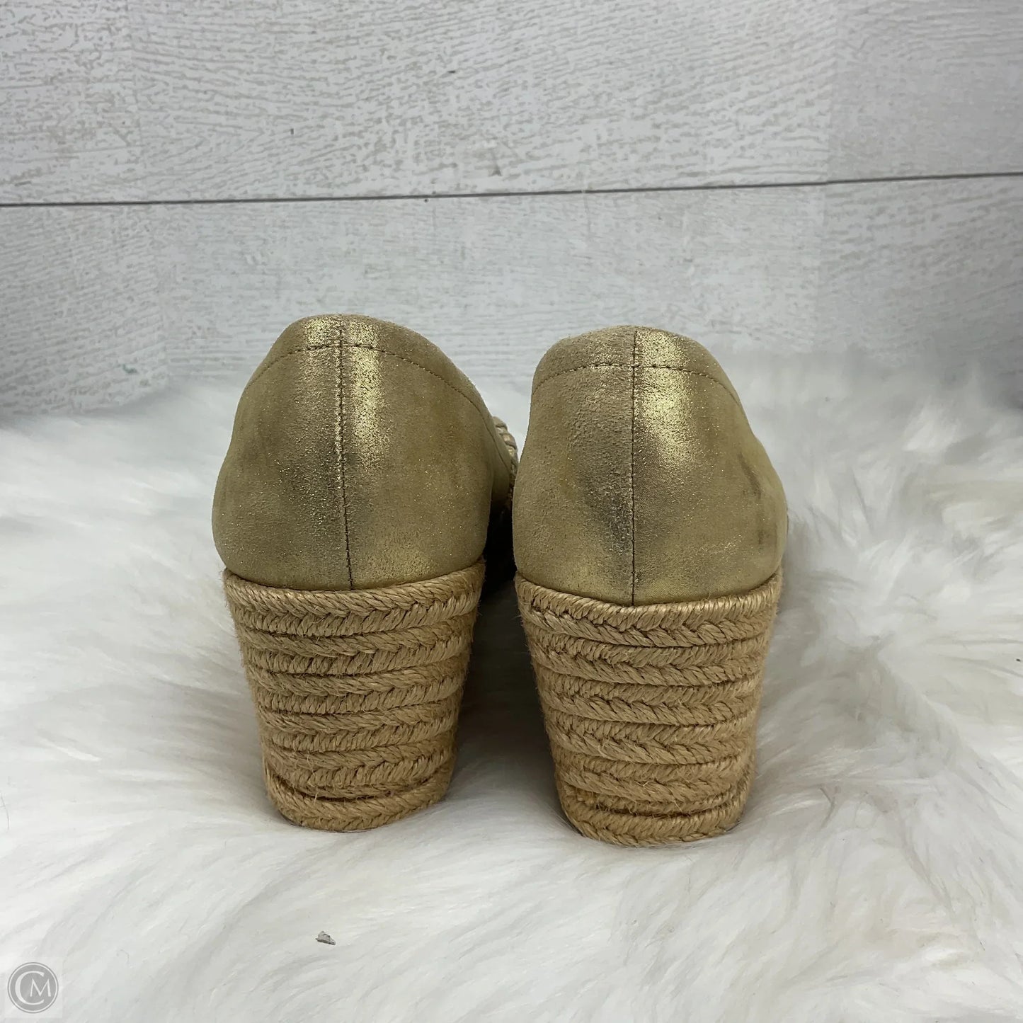 Shoes Heels Wedge By Jack Rogers In Gold, Size: 7.5