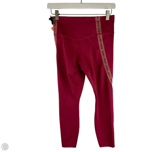 Athletic Leggings By Nike In Red, Size: S