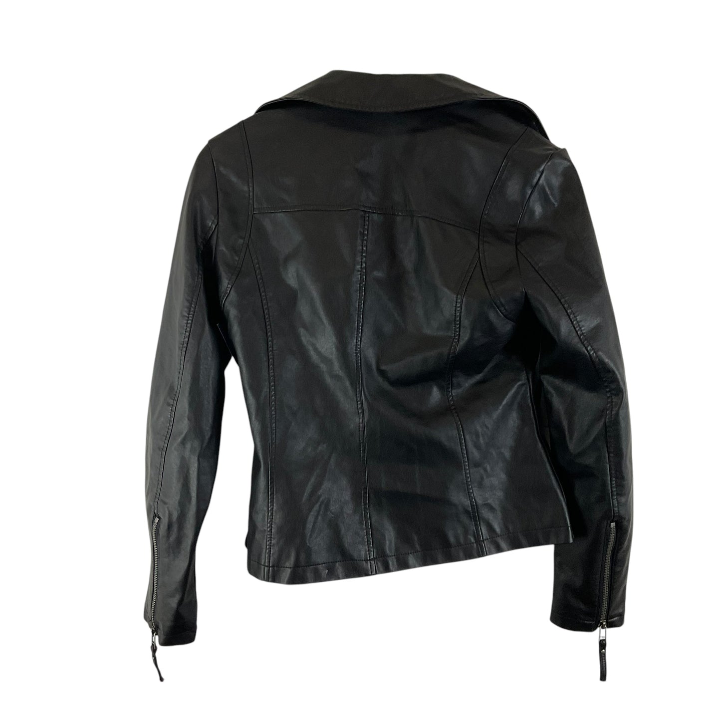 Jacket Leather By Max Studio In Black, Size: S