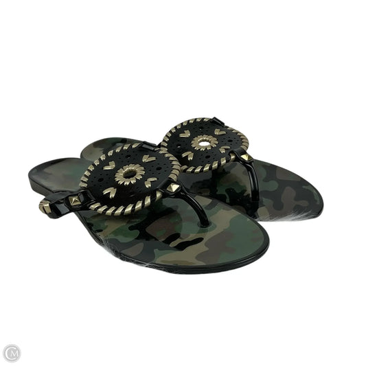 Sandals Flats By Jack Rogers In Camouflage Print, Size: 7