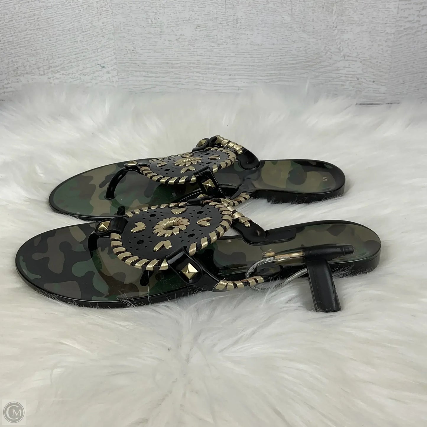 Sandals Flats By Jack Rogers In Camouflage Print, Size: 7