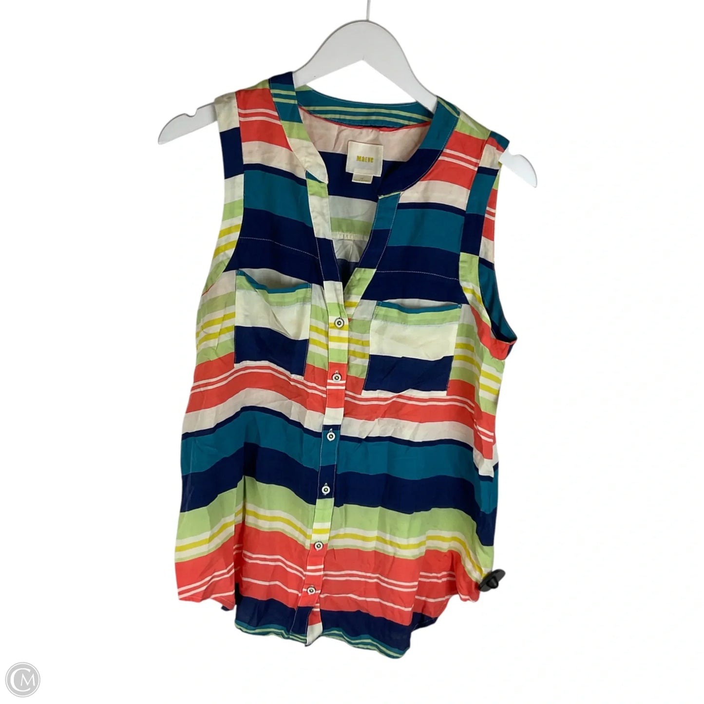 Top Sleeveless By Maeve In Multi-colored, Size: 14