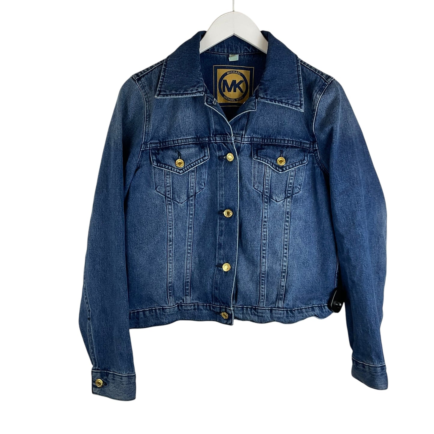 Jacket Denim By Michael By Michael Kors In Blue Denim, Size: M