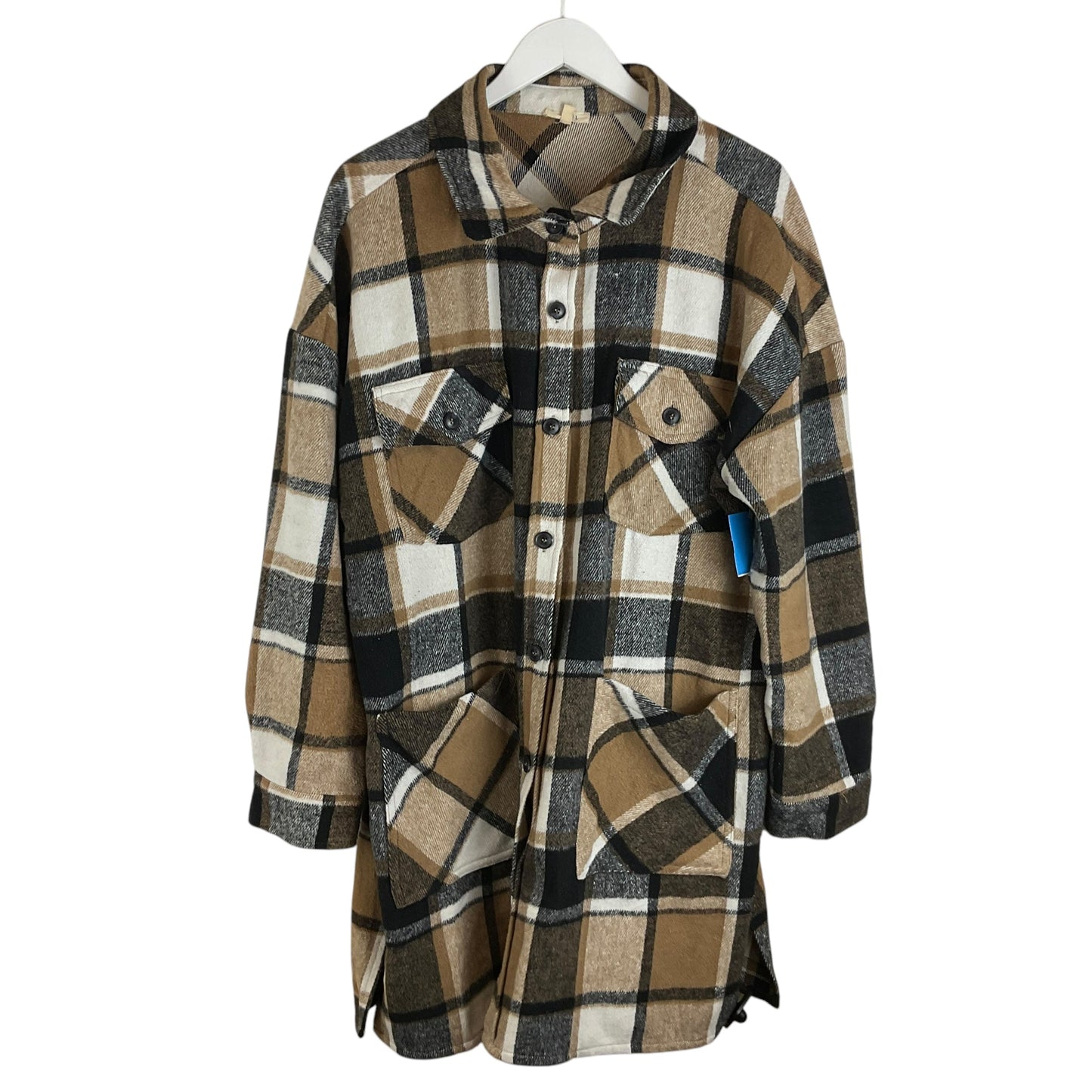 Jacket Shirt By Jodifl In Plaid Pattern, Size: 1x