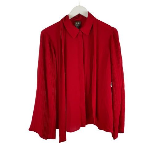 Top Long Sleeve Basic By Worthington In Red, Size: L