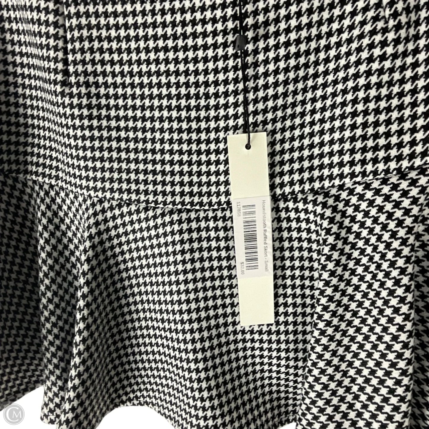 Skirt Mini & Short By Mustard Seed In Black & White, Size: S