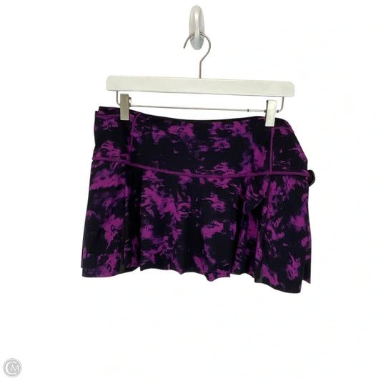 Athletic Skort By Lululemon In Black & Purple, Size: 10