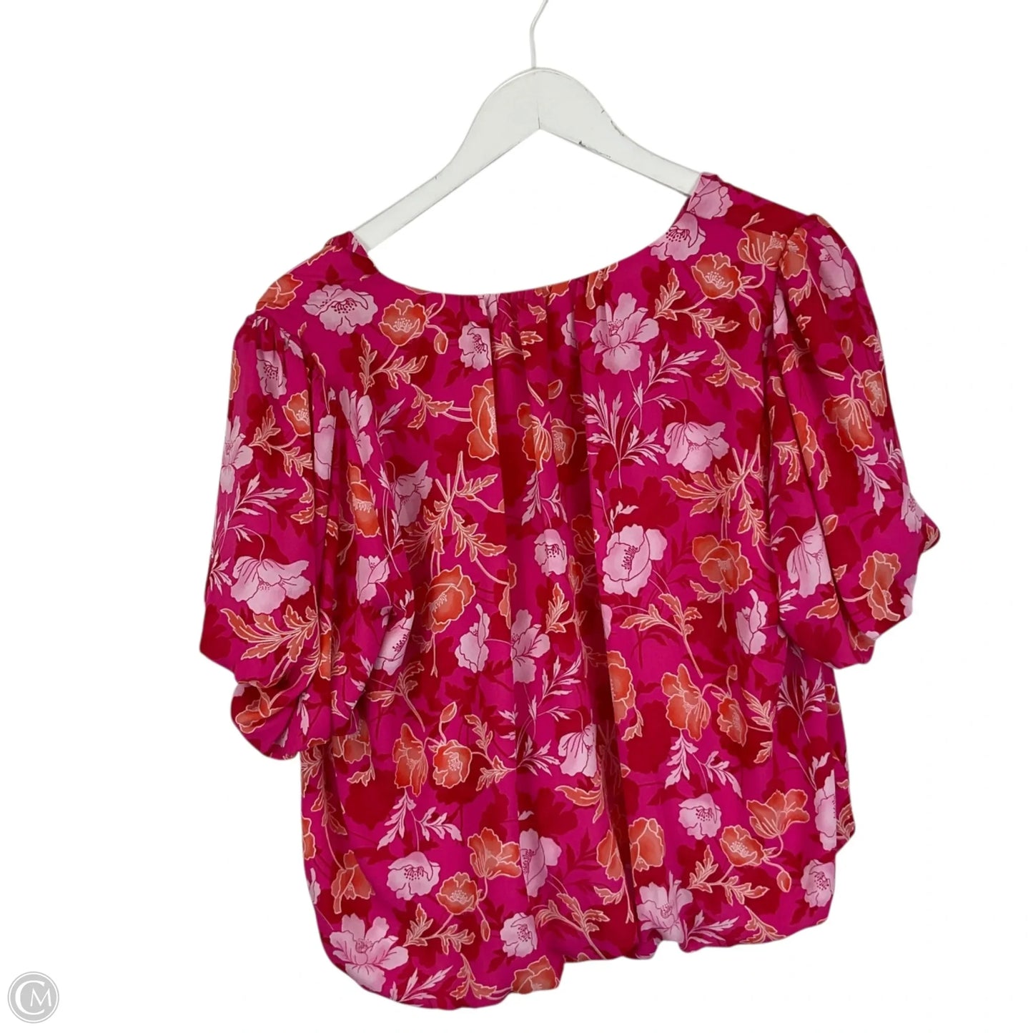 Top Short Sleeve By Pleione In Pink, Size: L