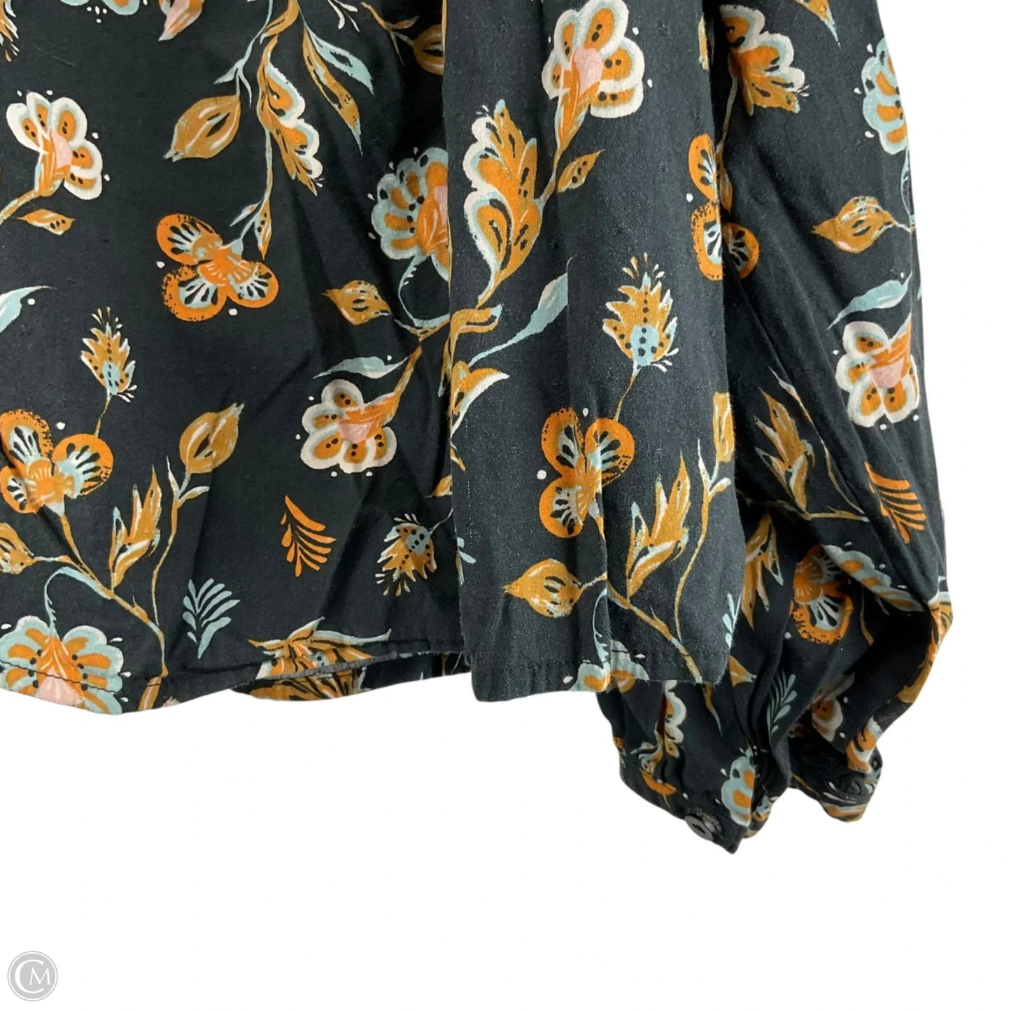 Top Long Sleeve Basic By Universal Thread In Floral Print, Size: L