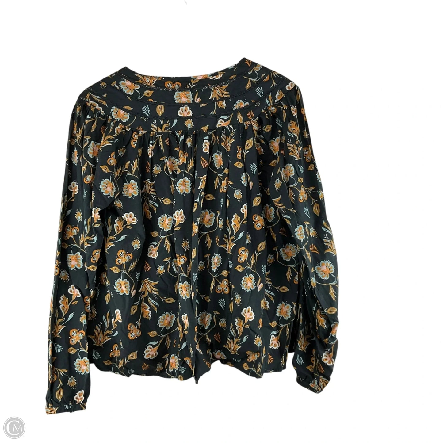 Top Long Sleeve Basic By Universal Thread In Floral Print, Size: L