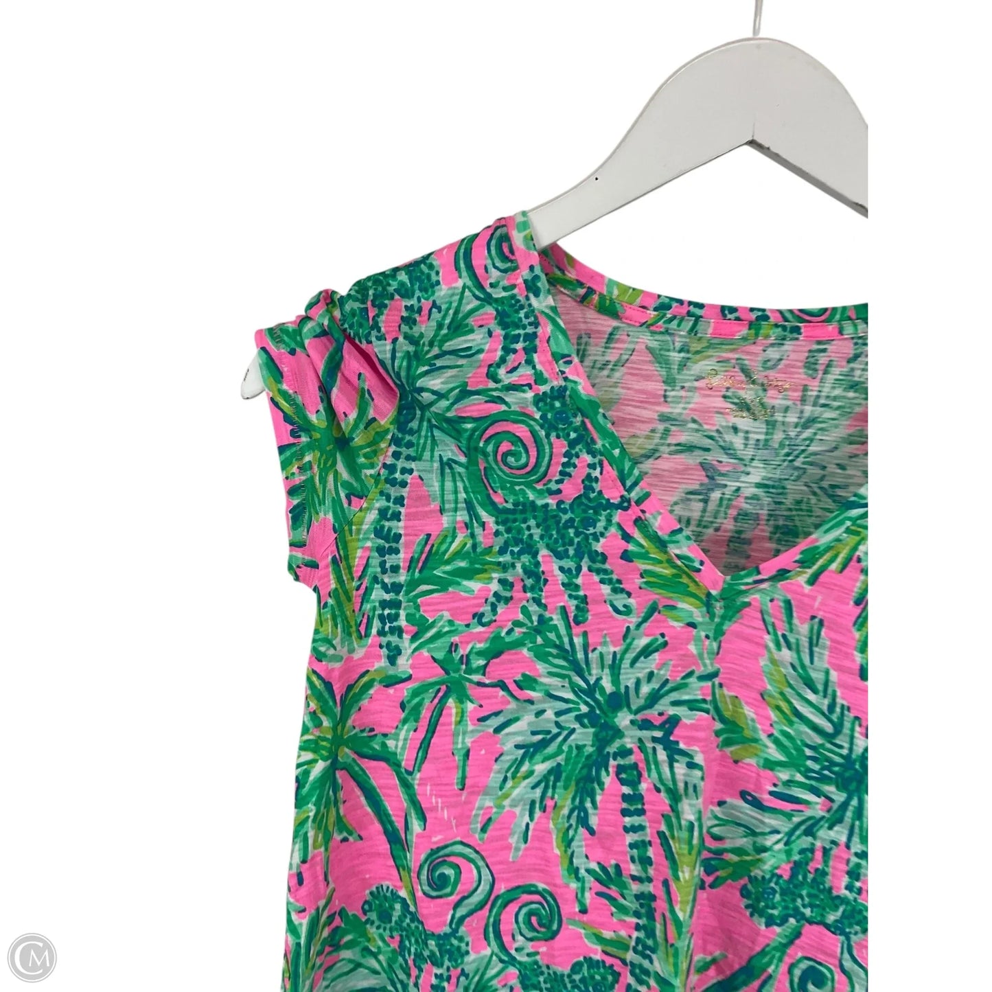 Top Short Sleeve Designer By Lilly Pulitzer In Pink, Size: Xxs