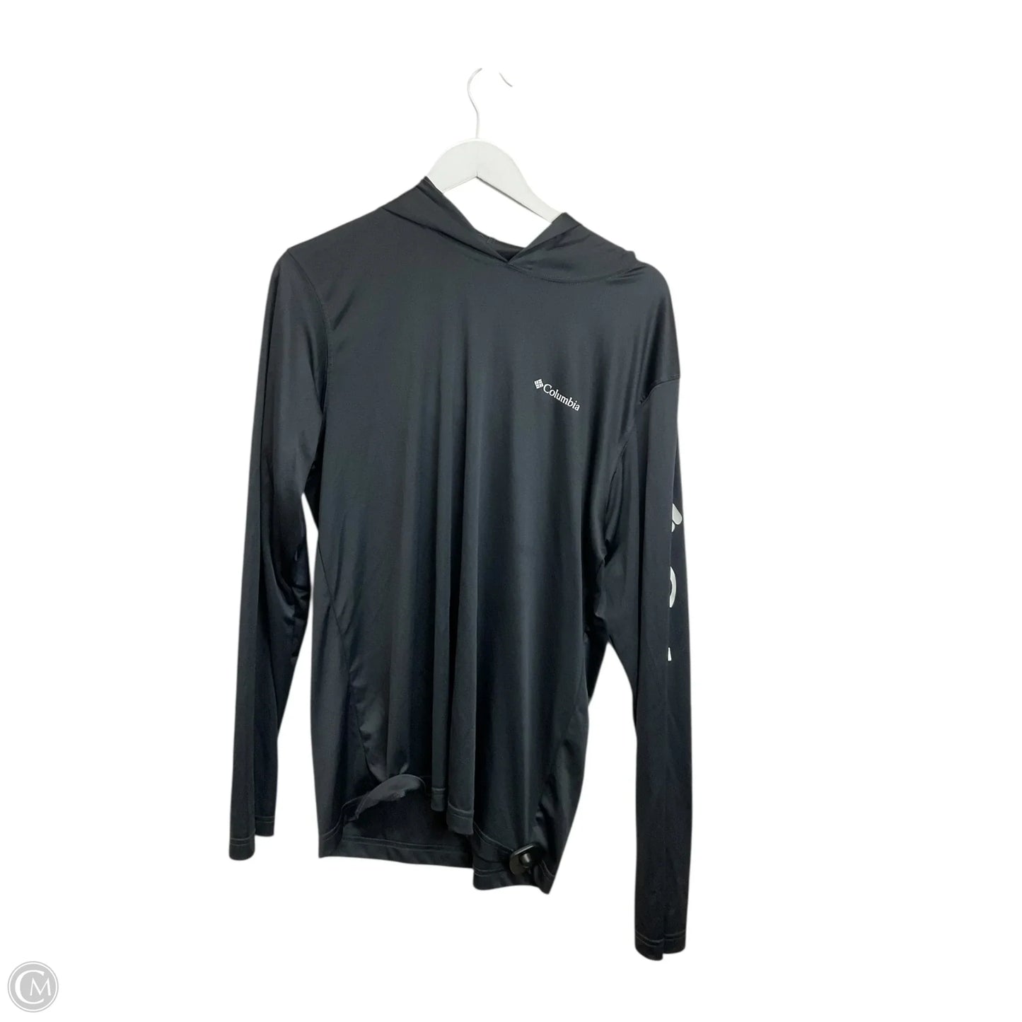 Athletic Top Long Sleeve Hoodie By Columbia In Black, Size: M