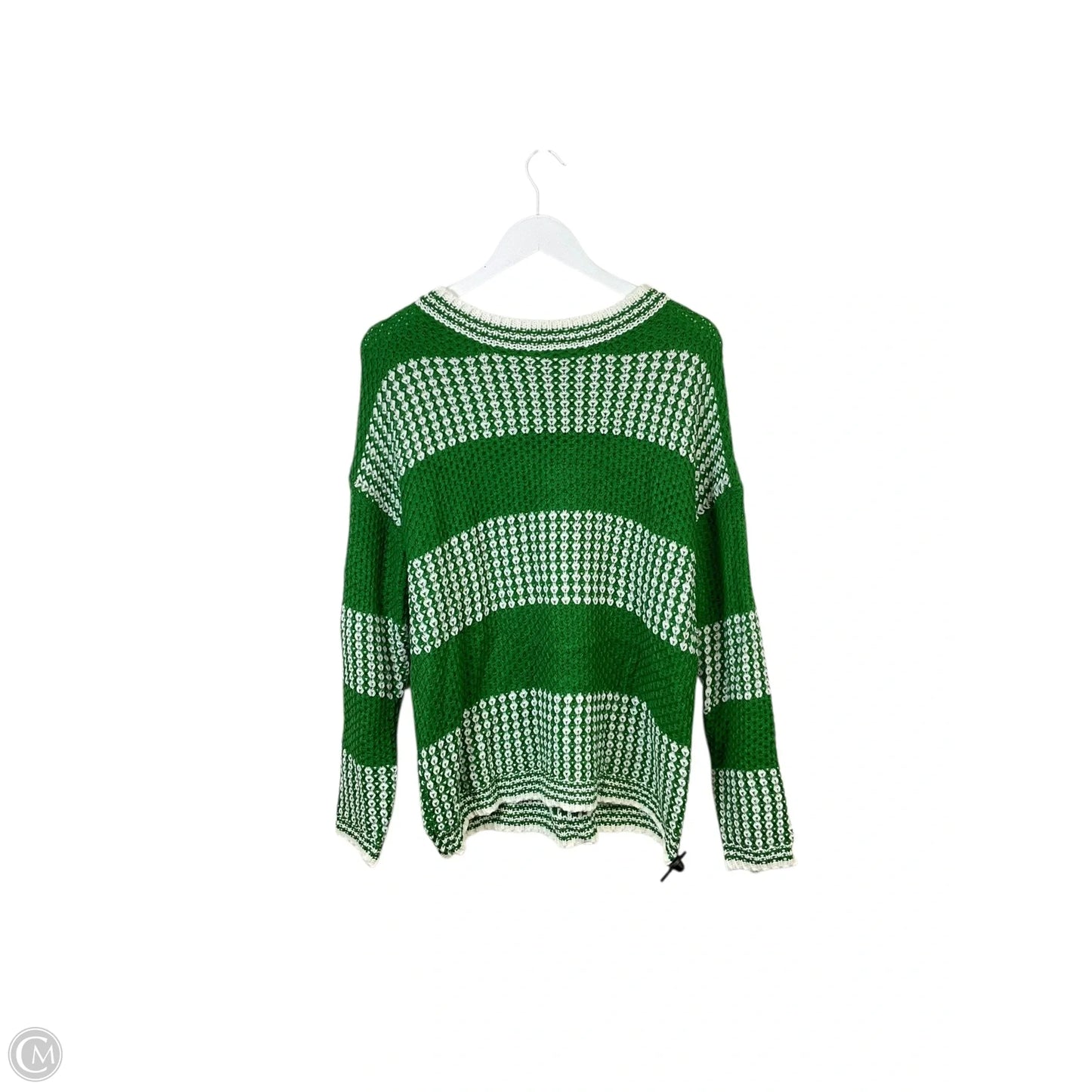 Sweater By Shein In Green & White, Size: 1x