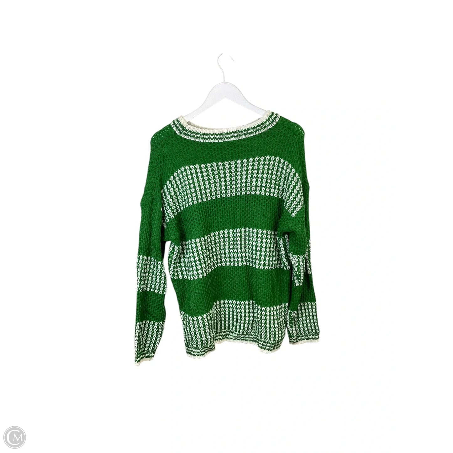 Sweater By Shein In Green & White, Size: 1x