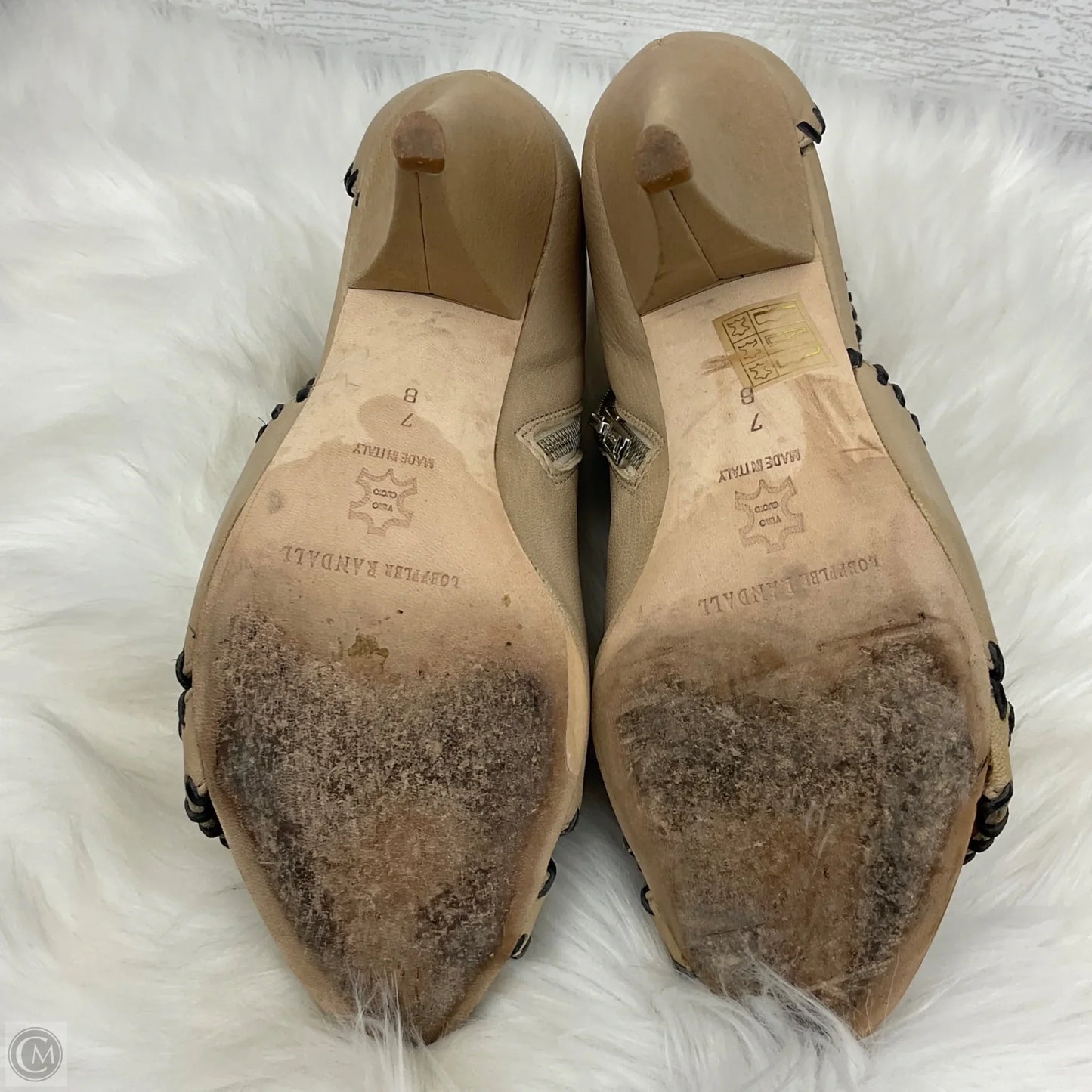 Sandals Heels Block By Loeffler Randall In Tan, Size: 7