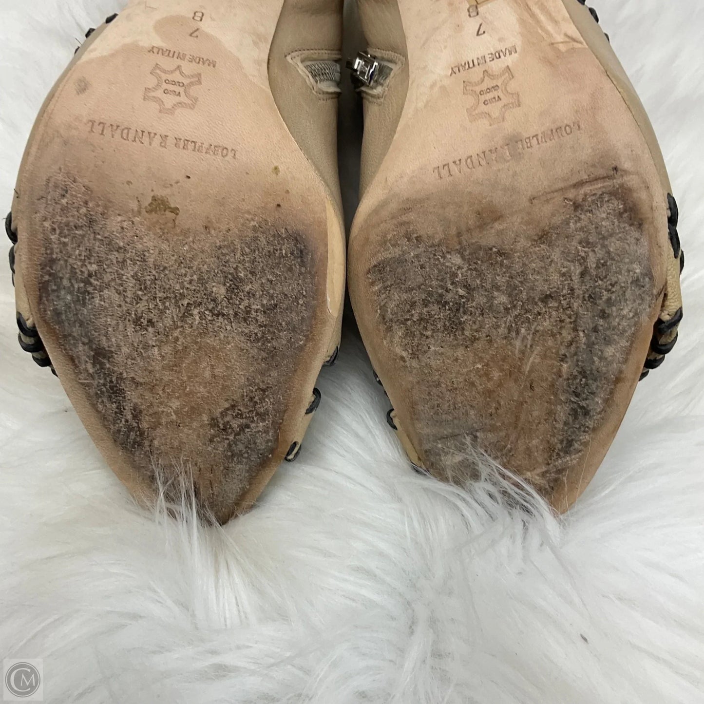 Sandals Heels Block By Loeffler Randall In Tan, Size: 7