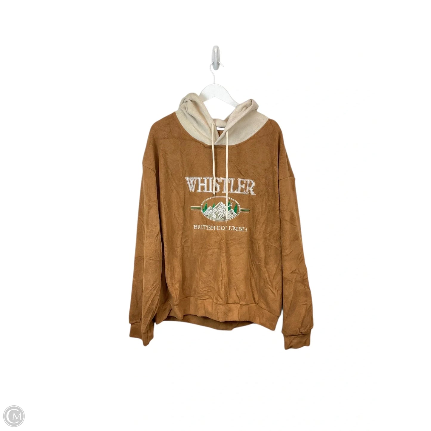 Sweatshirt Hoodie By Zaful In Brown & Cream, Size: Xxl