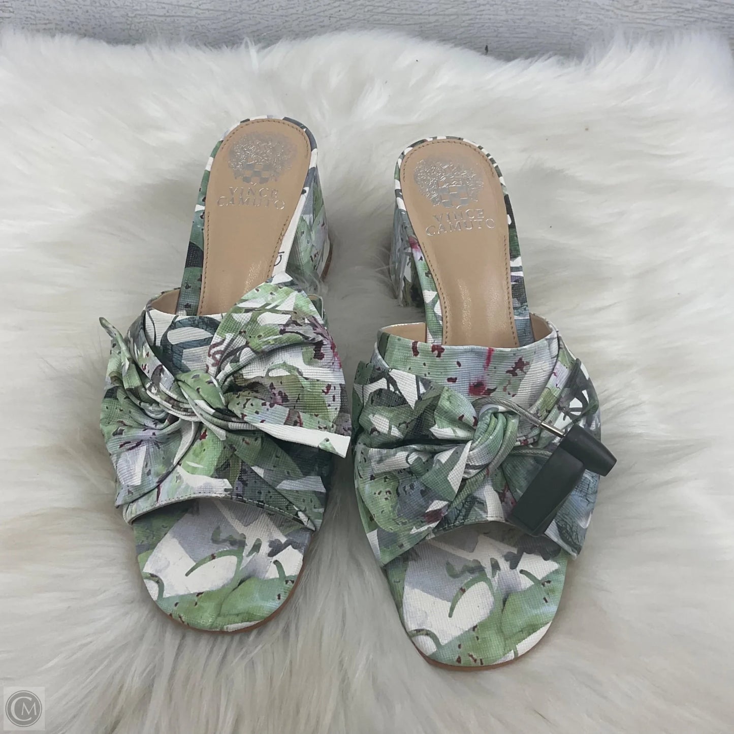 Sandals Heels Block By Vince Camuto In Green, Size: 8