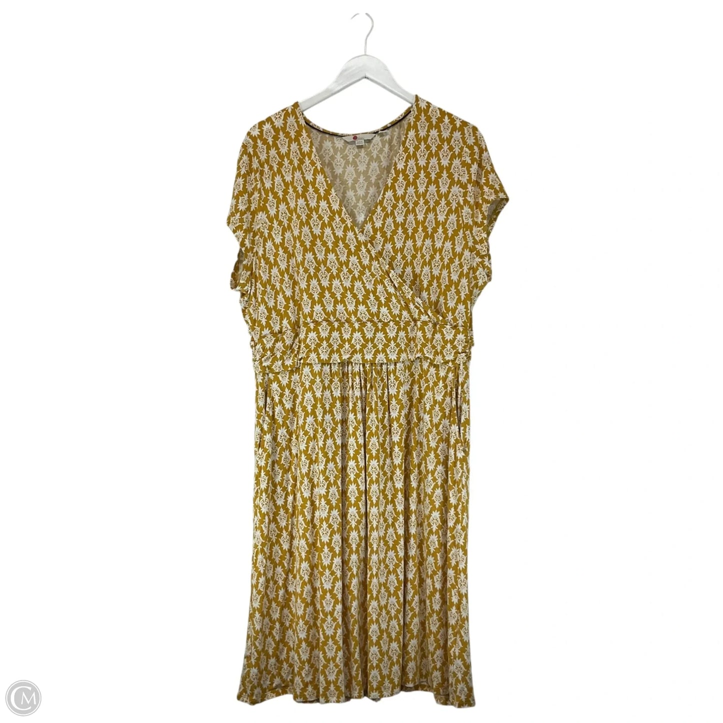 Dress Casual Midi By Boden In Yellow, Size: 20