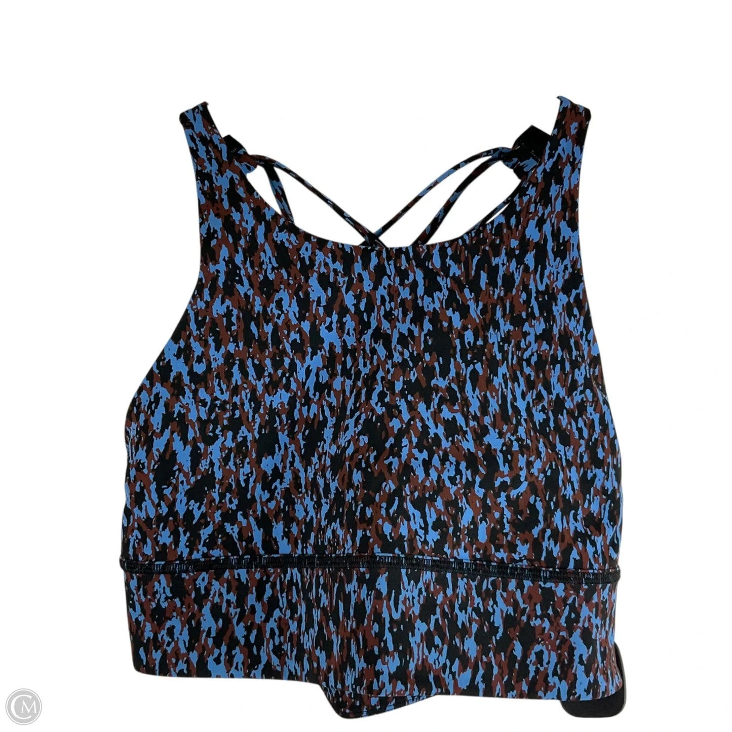 Athletic Bra By Lululemon In Black & Blue, Size: 8