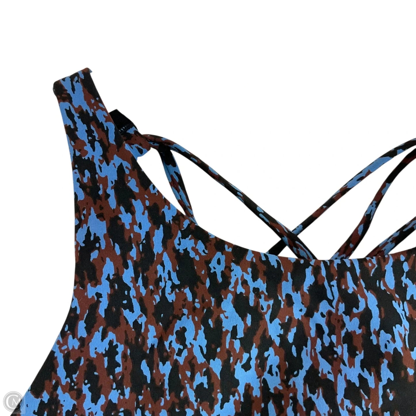 Athletic Bra By Lululemon In Black & Blue, Size: 8