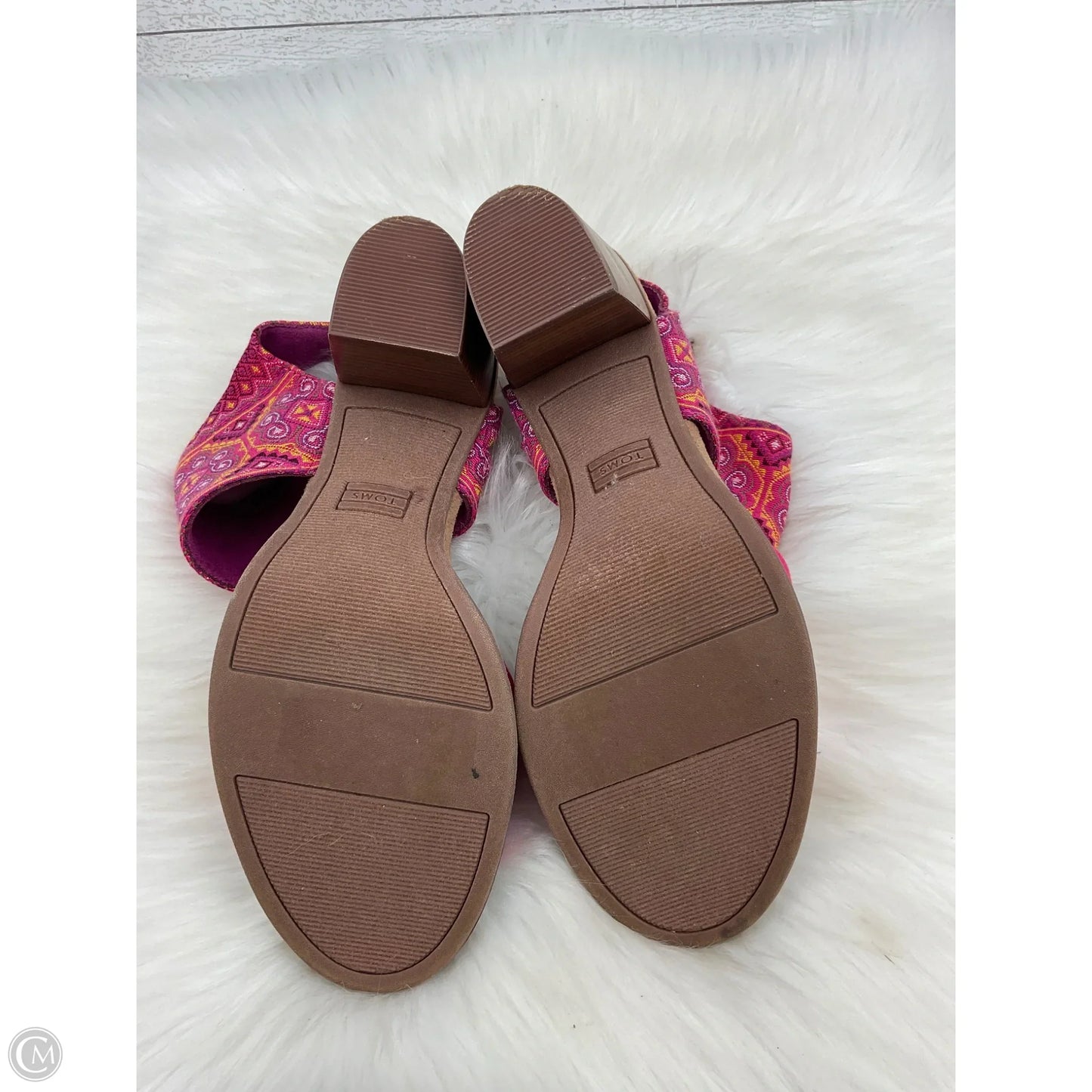 Sandals Heels Block By Toms In Pink, Size: 8.5