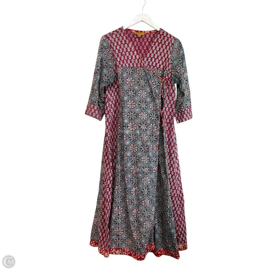 Dress Casual Maxi By April Carnell In Blue & Red, Size: S